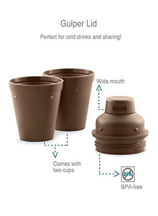 VAYA DRYNK Stainless Steel Water Bottle for Office, 525ml Vacuum Insulated Flask Water Bottle with Gupler Lid, Hot and Cold Thermos Flask for Adults, Leakproof Travel Bottle,Gold - Image 5