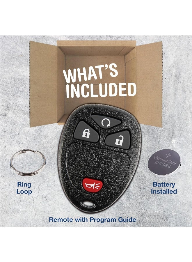 KeylessOption Keyless Entry Remote Control Car Key Fob Replacement For 15913421 - Image 2
