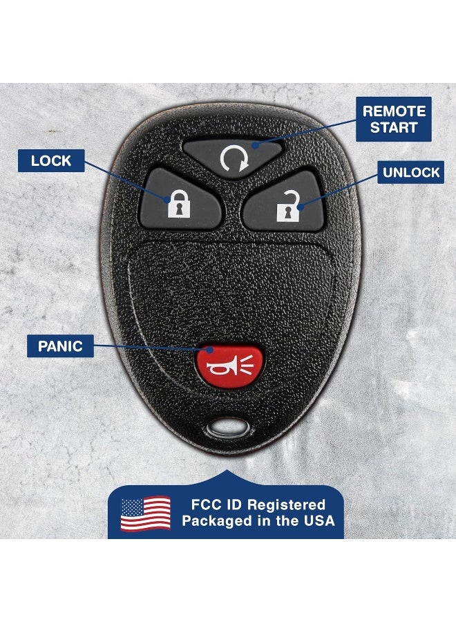 KeylessOption Keyless Entry Remote Control Car Key Fob Replacement For 15913421 - Image 5