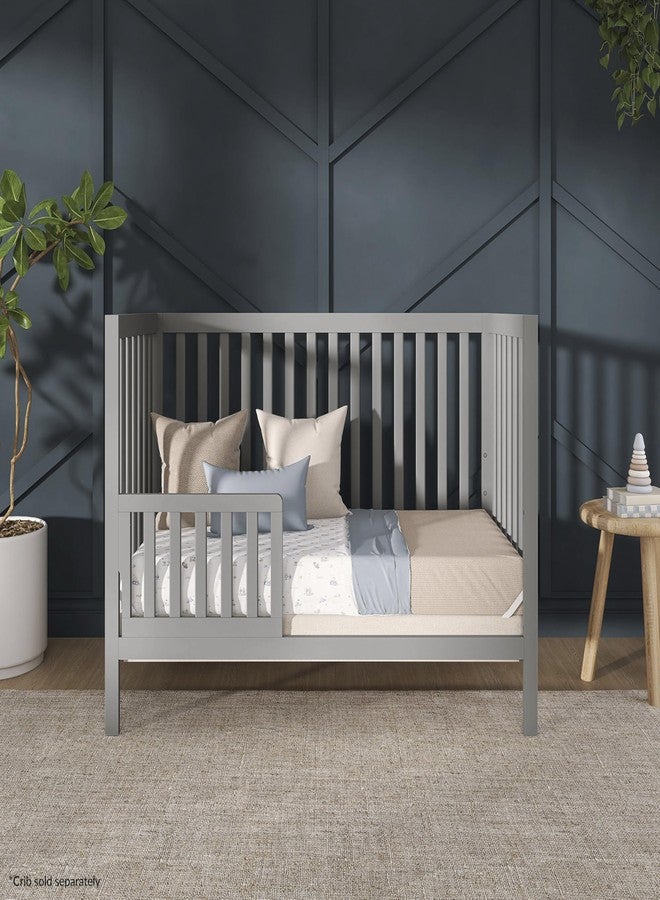 Dream On Me Convertible Crib Toddler Guard Rail in Cool Grey, Converts Cribs to Toddler Beds, Solid Wood Construction - Image 2