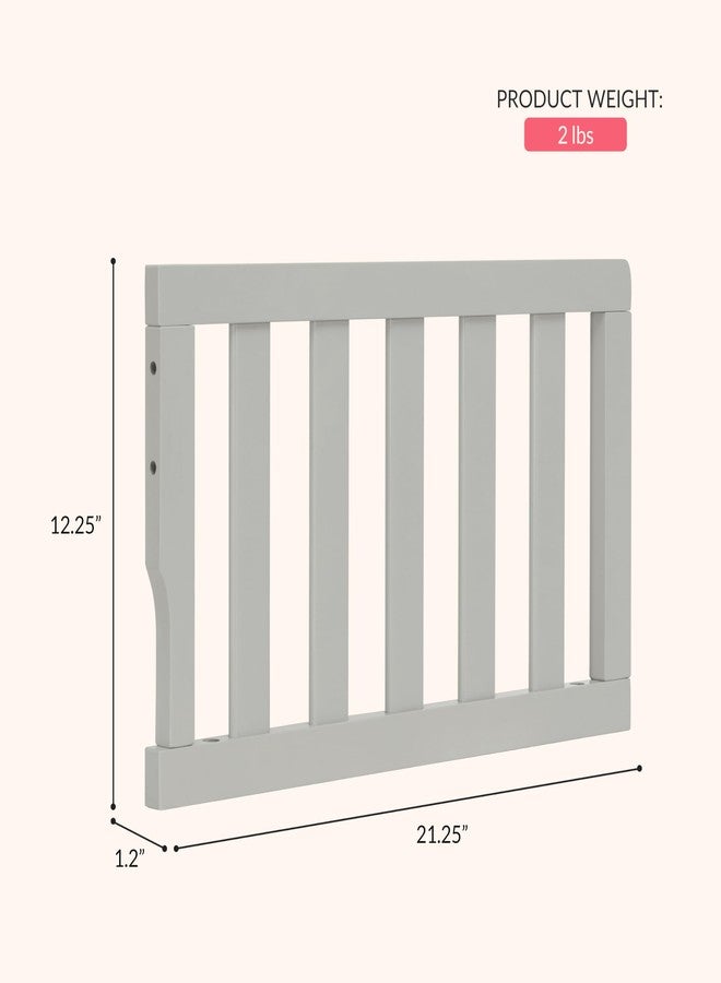 Dream On Me Convertible Crib Toddler Guard Rail in Cool Grey, Converts Cribs to Toddler Beds, Solid Wood Construction - Image 3