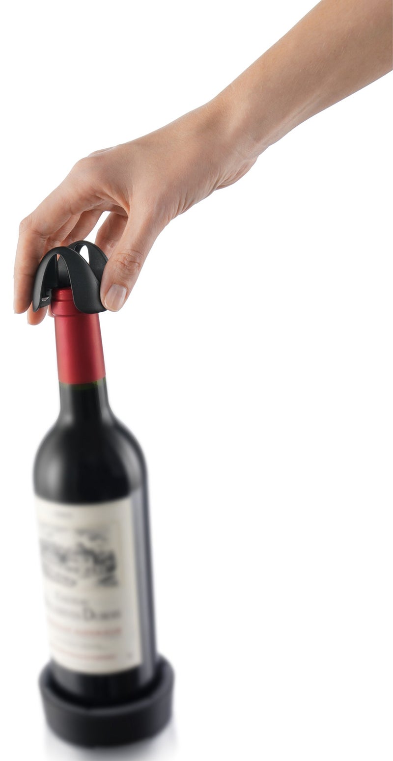 Vacu Vin Foil Cutter - Black - Wine Foil Cutter for Bottles & Foil Remover - 4 Stainless Steel Cutting Wheels - Ergonomic, Compact & Lightweight Design - Image 2