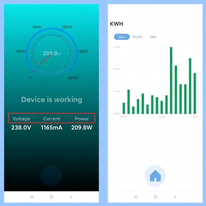 Tuya ZigBee Energy Meter Monitor: 0.2-80A Real-time Consumption Tracking - App Remote Control & Voice Compatibility Electricity Monitor for Home Appliance Power Management - Image 5