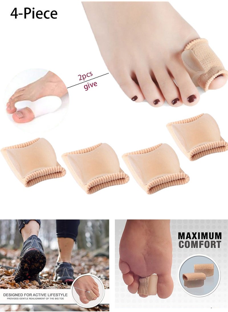 Dr.Koyama 4 Bunions Orthosis Relief Pads Bunion Toe Separator Spacers Gel Hair Straightener Bunions Splints Night Protection Cuffs for Bunions Foot Pain Relief for Bunions for Men and Women Bunions Foot Pain Relief for Bunions Valgus, Big Toe Joints, Hammer Toes, Gift Pair of Gel Pads to protect Bunions Toe Straighteners  - Image 1