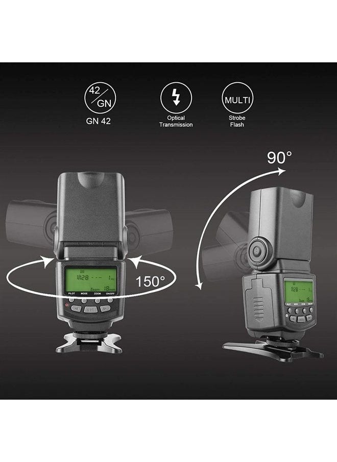 Meike - MK430 E-TTL Speedlite Shoe Mount Flash for 70D 77D 80D Rebel T7i T6i T6s T6 T5i T5 T4i T3i SL2 and Other EOS DSLR Cameras - Image 1