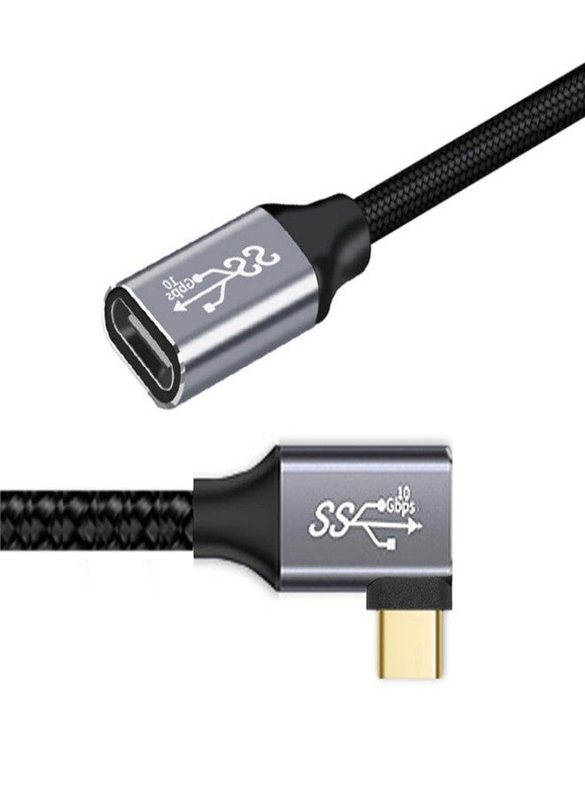 chenyang USB C Cable USB 3.1 Type C Male to Female 90 Degree Right Angled Extension Data Cable 10Gbps 100W with Sleeve for Laptop Phone 3.0M - Image 1