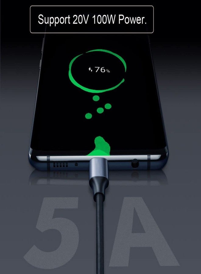 chenyang USB C Cable USB 3.1 Type C Male to Female 90 Degree Right Angled Extension Data Cable 10Gbps 100W with Sleeve for Laptop Phone 3.0M - Image 4