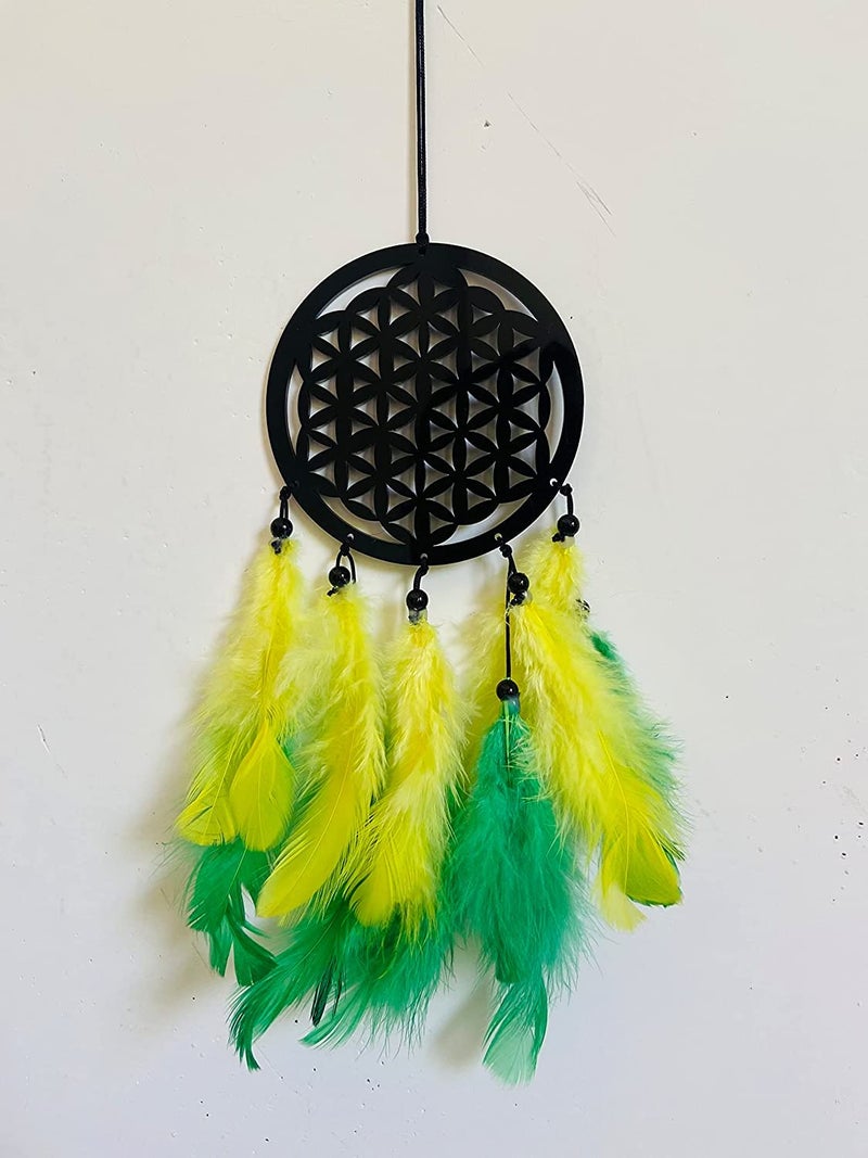 GLNRM Car, Home, Window & Garden for Positive Vibes for Decorative Car Hanging Ornament Dream Catchers (Round Flower Dream Catcher) - Image 2