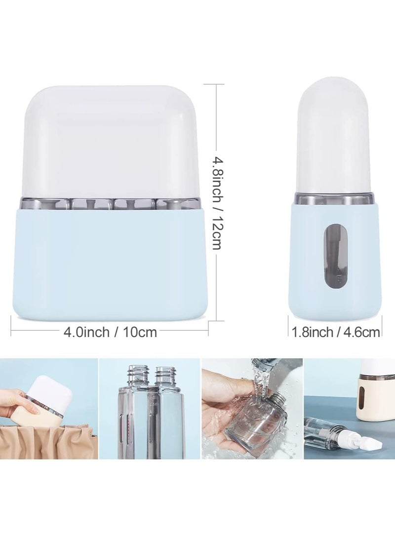 KHAJUL Travel Accessories Travel Bottles for Toiletries, Travel Containers with Labels, Leak Proof Containers for Toiletries (Blue) - Image 2
