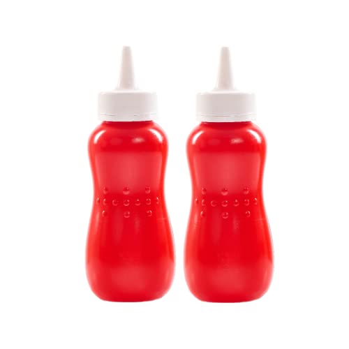 Gluman Plastic Squeezy 750 Ml Sauce Bottle (Set Of 2) For Clean & Mess-Free Dispensing | 100% Food Grade | Dishwasher Safe | Freezer Safe | Ergonomically Designed | Reusable (Red) - Image 1