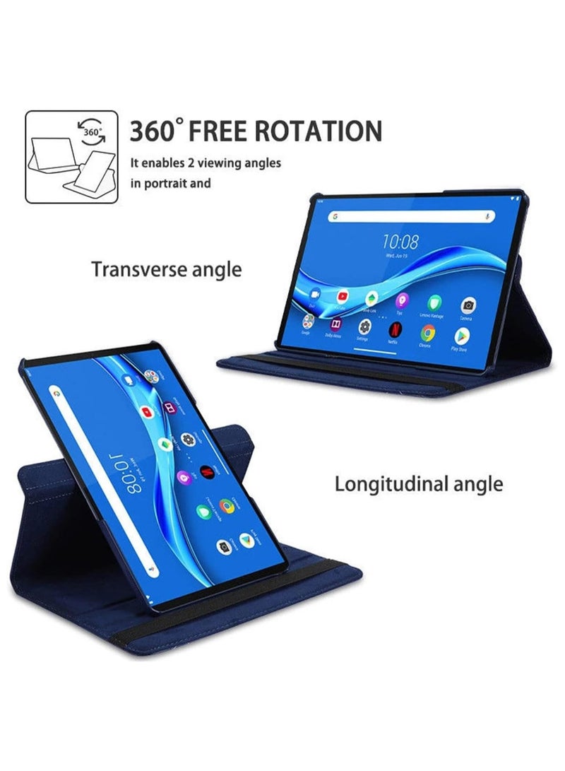 Case Compatible with Honor Pad 8 2022 Case Cover 12 inch Multifunctional Leather Cover Swivel Unique Stand Anti-Fall Auto Sleep/Wake (Blue) - Image 2