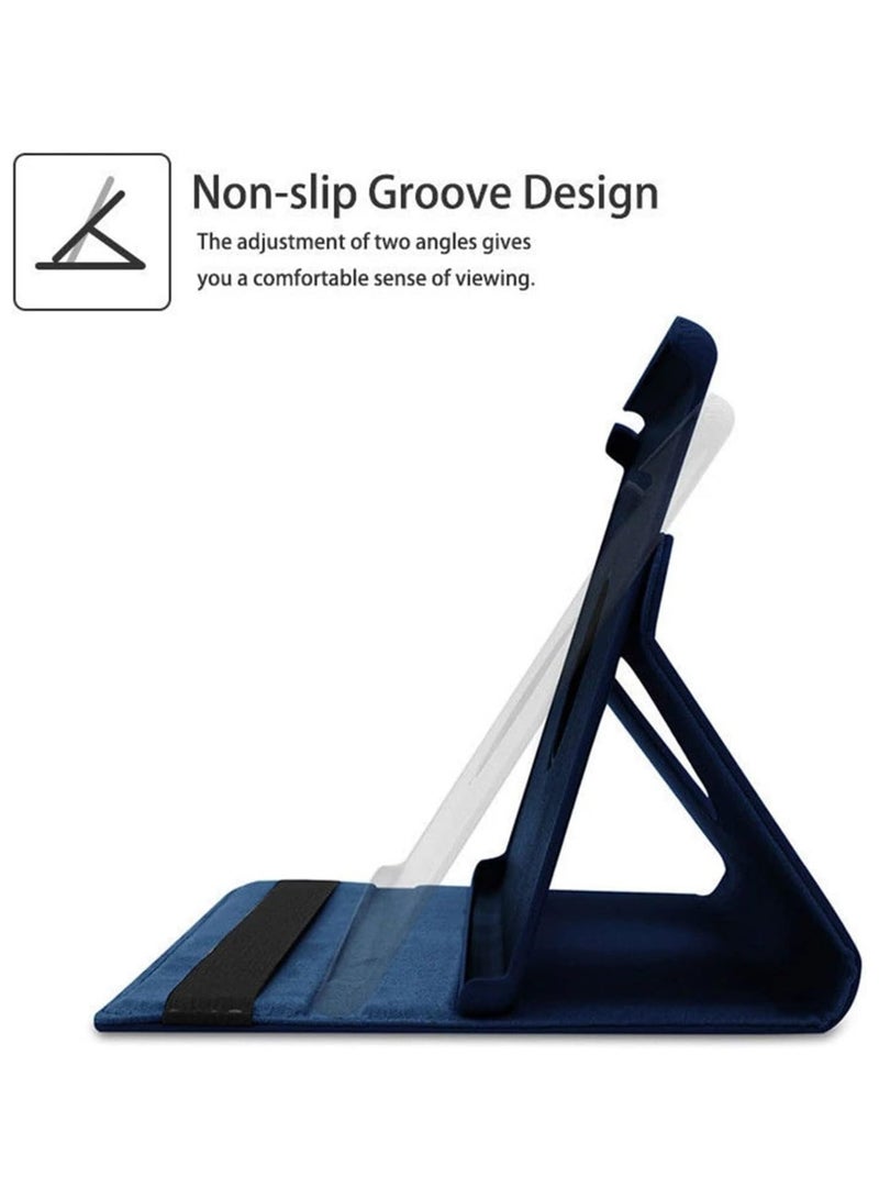 Case Compatible with Honor Pad 8 2022 Case Cover 12 inch Multifunctional Leather Cover Swivel Unique Stand Anti-Fall Auto Sleep/Wake (Blue) - Image 4