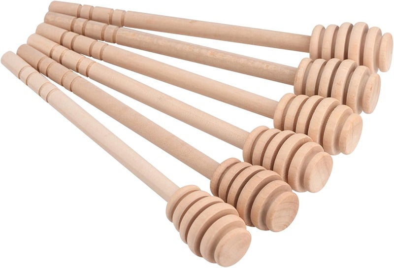 Wooden Dipper Sticks, 50Pcs Set, 10.5cm, Natural Food - Grade Wood - Easy Dispensing, Deep Groove Design, Ideal for and Syrup (Take Honey King Slotting 16CM) - Image 2