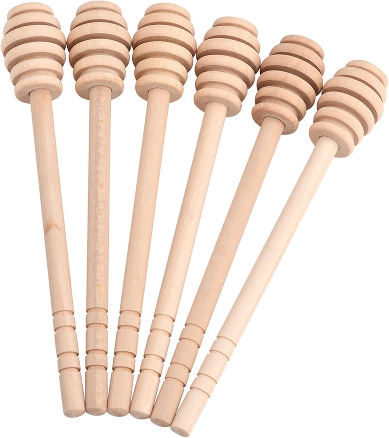 Wooden Dipper Sticks, 50Pcs Set, 10.5cm, Natural Food - Grade Wood - Easy Dispensing, Deep Groove Design, Ideal for and Syrup (Take Honey King Slotting 16CM) - Image 4