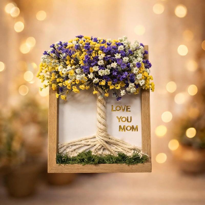 Creative Flower Frame for Mom Birthday Christmas Party Activity Small Home Decoration Family Photo Wooden Photo - Image 4