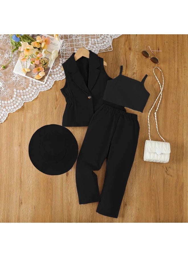 Shougu Girls' Fashionable Suit Vest Set - Image 1