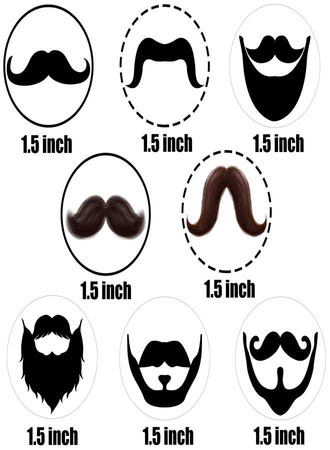 كوبا بلاي ٥٠٠ قطعة من ملصقات الشارب الأسود - هدايا للحفلات - ملصقات اللحية/ملصقات الشارب - زينة حفلات أعياد الميلاد وحفلات استقبال المولود الجديد - Image 3