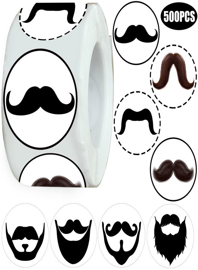 كوبا بلاي ٥٠٠ قطعة من ملصقات الشارب الأسود - هدايا للحفلات - ملصقات اللحية/ملصقات الشارب - زينة حفلات أعياد الميلاد وحفلات استقبال المولود الجديد - Image 2