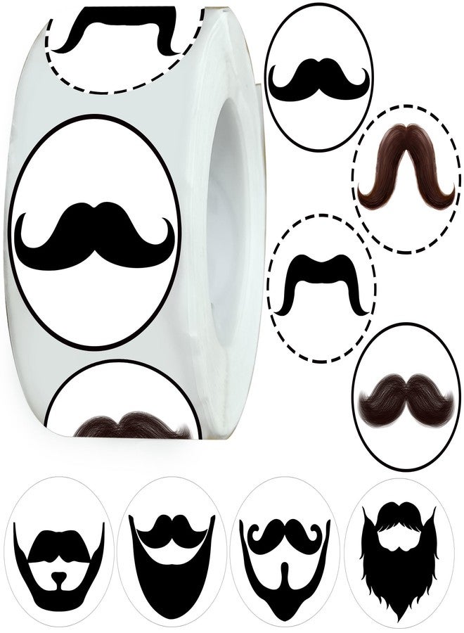كوبا بلاي ٥٠٠ قطعة من ملصقات الشارب الأسود - هدايا للحفلات - ملصقات اللحية/ملصقات الشارب - زينة حفلات أعياد الميلاد وحفلات استقبال المولود الجديد - Image 1