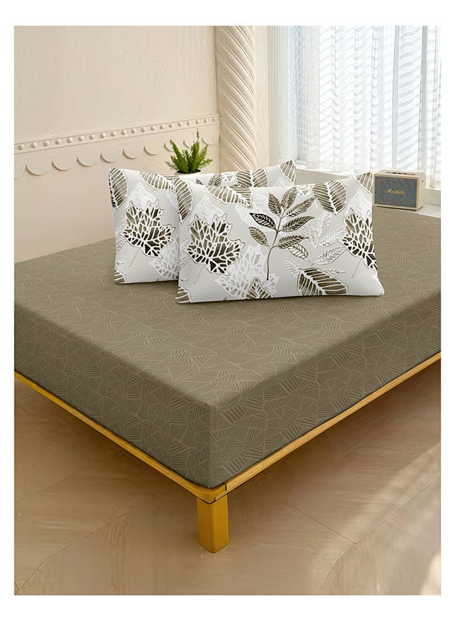 Noon East 4Pcs Duvet Cover Set | Soft Microfiber Material | Multiple Color | 1 Duvet Cover 230 X 220 Cm, 1 Fitted Sheet 180 X 200 Cm With 30 Cm Deep Pocket, 2 Pillow Cases 50 X 75 Cm | Suitable For Queen Size Mattress - Image 4