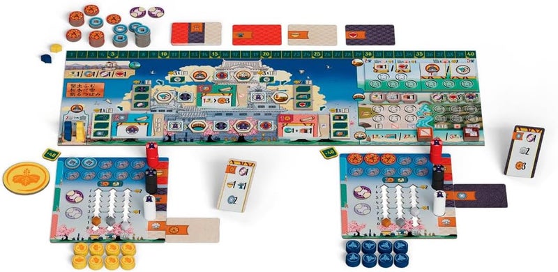 Devir - The White Castle: Duel Board Game, Two Player Strategy Euro Game Set in Feudal Japan for Adults & Teens, Age +10, 2 Players, 30 Playtime, Multi-Language - Image 4