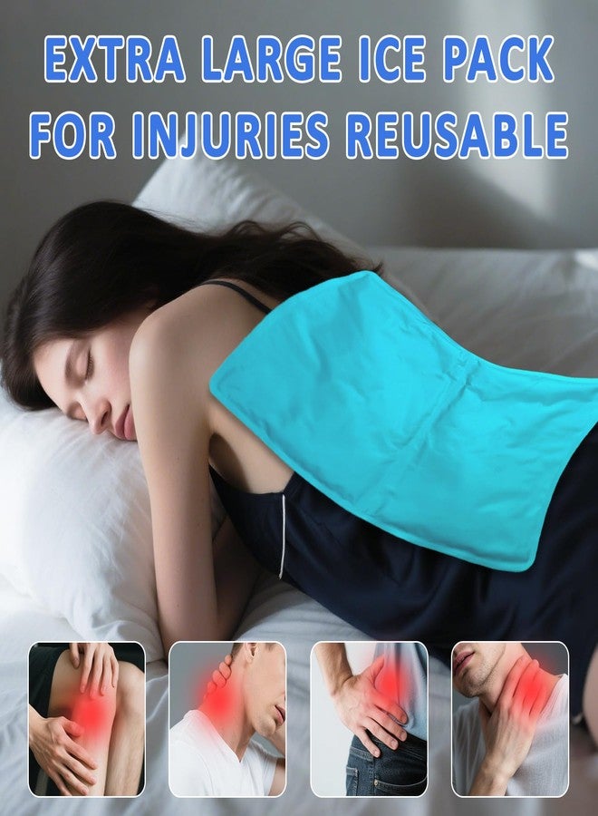 Cozeoa Large Nylon Gel Ice Pack - Reusable No-Strap Cold Therapy Pad, Flexible for Back/Neck/Thighs, Full Coverage Pain Relief for Home/Office (1 Pack - Image 4