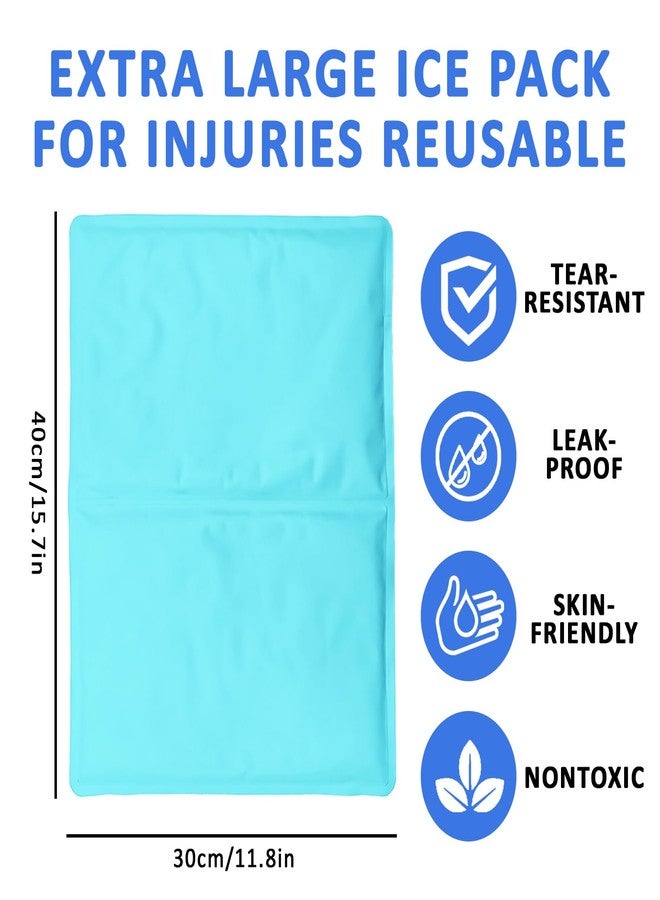 Cozeoa Large Nylon Gel Ice Pack - Reusable No-Strap Cold Therapy Pad, Flexible for Back/Neck/Thighs, Full Coverage Pain Relief for Home/Office (1 Pack - Image 5