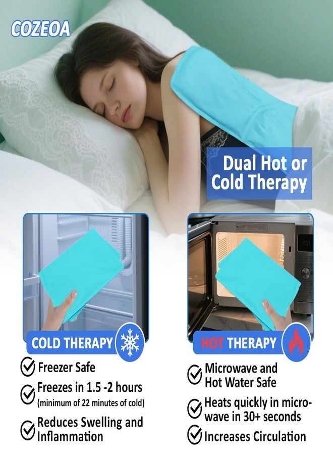 Cozeoa Large Nylon Gel Ice Pack - Reusable No-Strap Cold Therapy Pad, Flexible for Back/Neck/Thighs, Full Coverage Pain Relief for Home/Office (1 Pack - Image 3