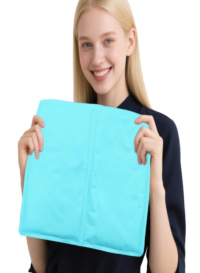 Cozeoa Large Nylon Gel Ice Pack - Reusable No-Strap Cold Therapy Pad, Flexible for Back/Neck/Thighs, Full Coverage Pain Relief for Home/Office (1 Pack - Image 1