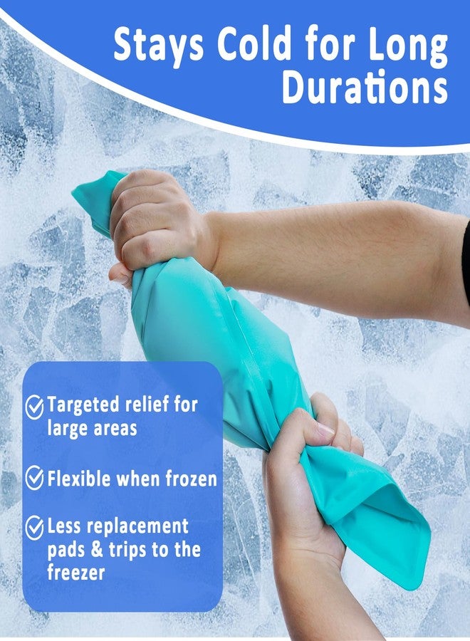 Cozeoa Large Nylon Gel Ice Pack - Reusable No-Strap Cold Therapy Pad, Flexible for Back/Neck/Thighs, Full Coverage Pain Relief for Home/Office (1 Pack - Image 2