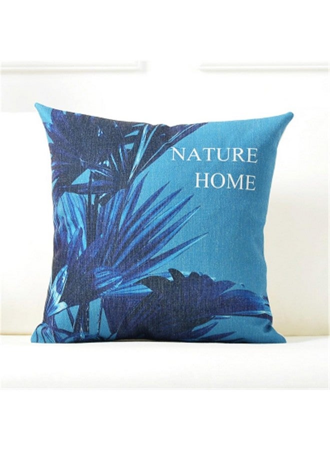 AEROHAVEN Polyester Premium Set Of 5 Nature Digital Printed Hand Stitched Throw Pillow/Cushion Covers - Cc229 - (16 X 16 Inch), Blue - Image 2