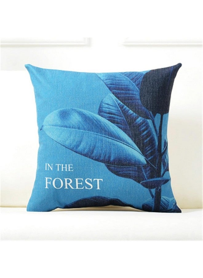 AEROHAVEN Polyester Premium Set Of 5 Nature Digital Printed Hand Stitched Throw Pillow/Cushion Covers - Cc229 - (16 X 16 Inch), Blue - Image 5