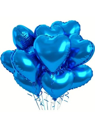 10-Pack 18-Inch Heart-Shaped Foil Balloons, Mixed Color, for Valentine'S Day, Birthday, Wedding, Anniversary, Engagement, Party Decorations, No Electricity Needed, Aluminum Film Balloons (BLUE) - pzsku/ZD67D95F75AAD0E58380CZ/45/1746705277/9d5cbdce-94cc-4ea4-88a5-fe8ae4fe9fe3