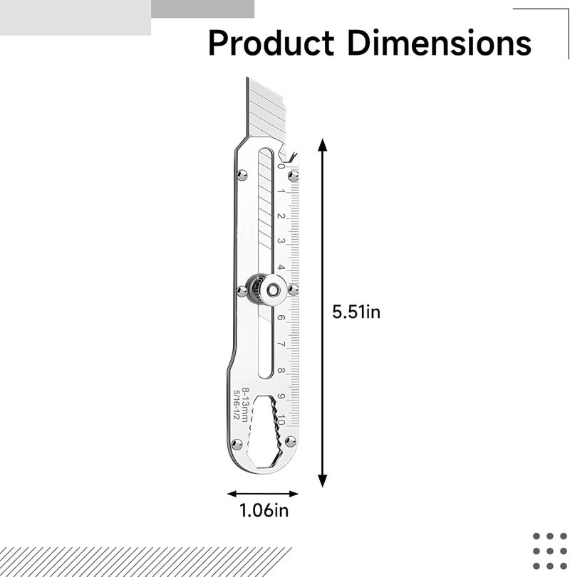 5 Pcs Utility Knife Set, 10-in-1 Multi-Function Box Cutter, 20 Sk5 Blades, 5.5 in - Image 4