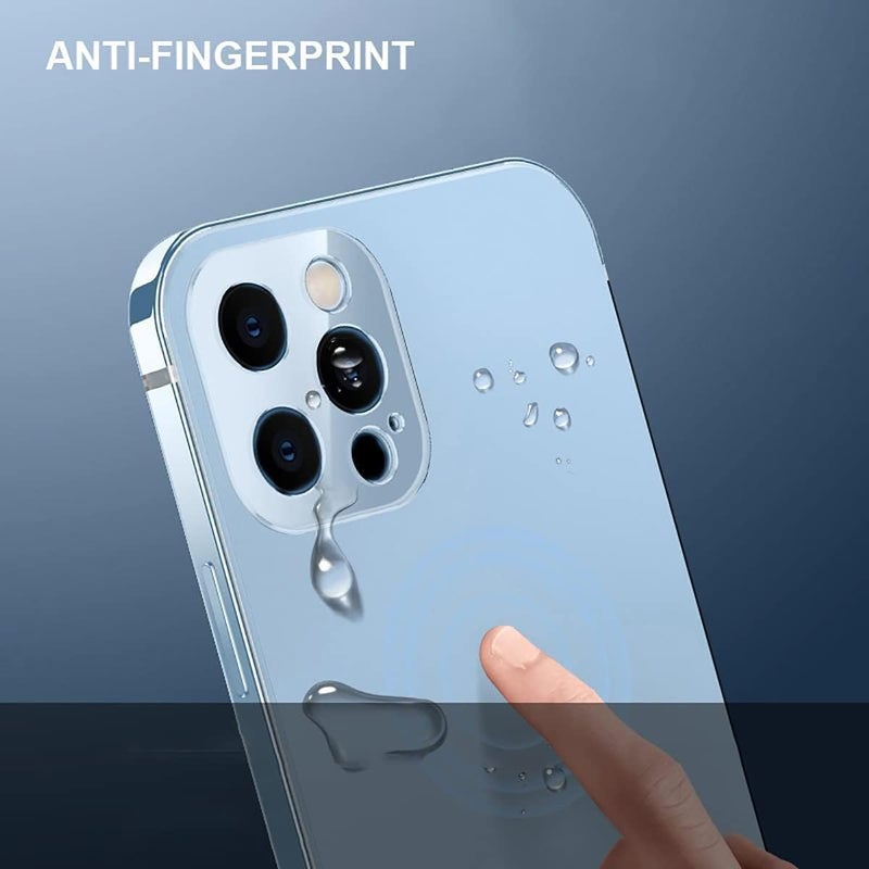 كلاراكو غطاء حماية غير لامع بإطار من الفولاذ المقاوم للصدأ باللون الأزرق لهاتف iPhone 13/13 Pro/13 Pro Max/12/12 Pro/12 Pro Max (أسود B، لهاتف iPhone 13 Pro) - Image 4