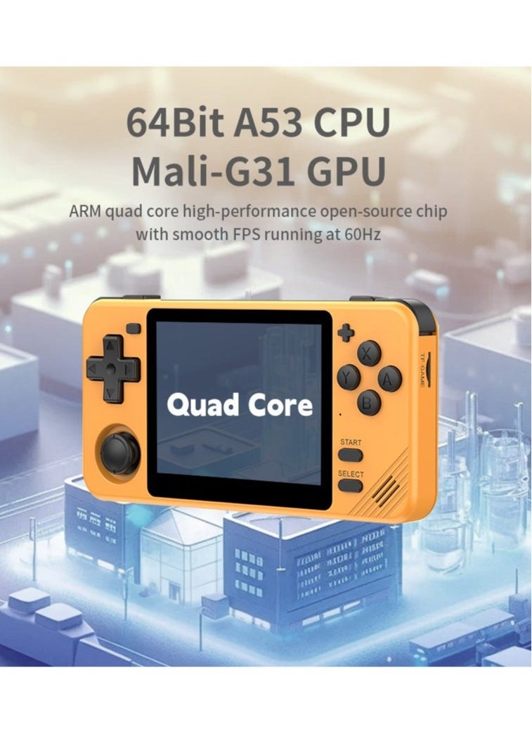 Powkiddy - POWKIDDY RGB10X Handheld Game Console 3.5 Inch IPS OCA full lamination Screen Retro Video Game Console Open Source Linux Game Player Support WiFi Bluetooth 10000+ Games Portable PSP(64G Orange) - Image 1