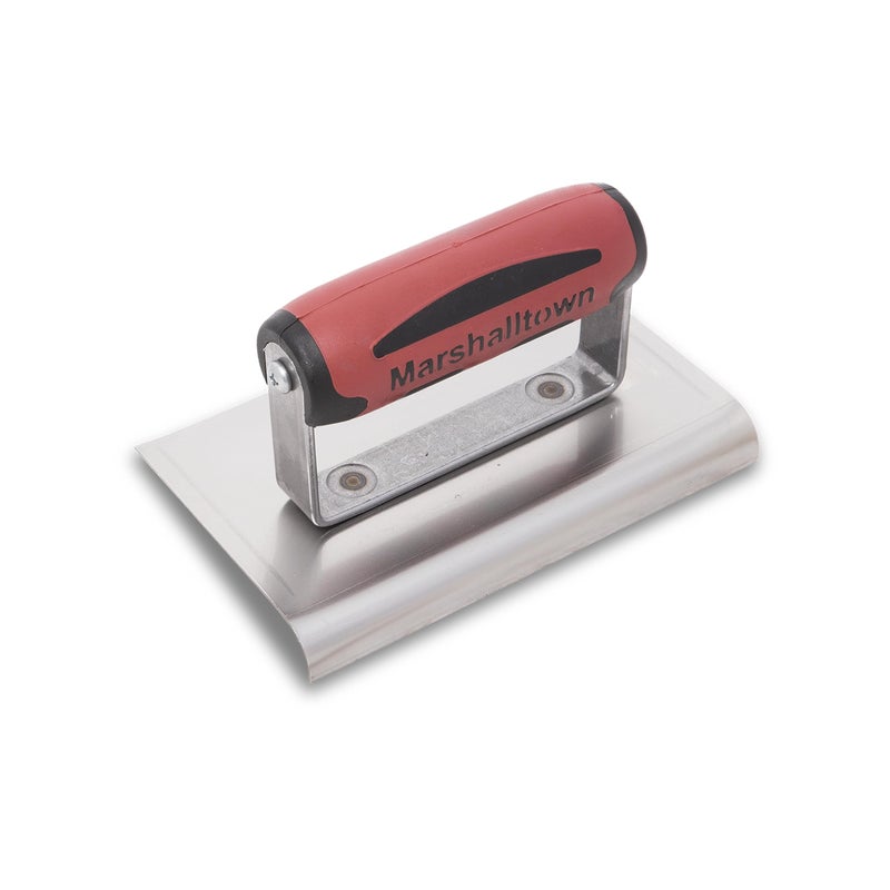 MARSHALLTOWN Curved Concrete Edger, 6 x 4 Stainless Steel Blade, 3/8 Lip x 1/4 Radius, Made In The USA, 155SSD - Image 1