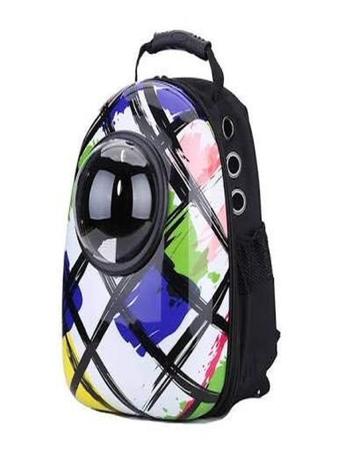 Petlicious & More Pet Carrier for Dog Cat Astronaut Capsule Breathable Travel Space for Cats Small Dogs & Petite Animals (Multi-Print) - Image 5