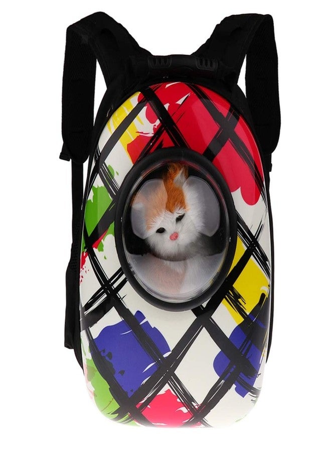 Petlicious & More Pet Carrier for Dog Cat Astronaut Capsule Breathable Travel Space for Cats Small Dogs & Petite Animals (Multi-Print) - Image 1