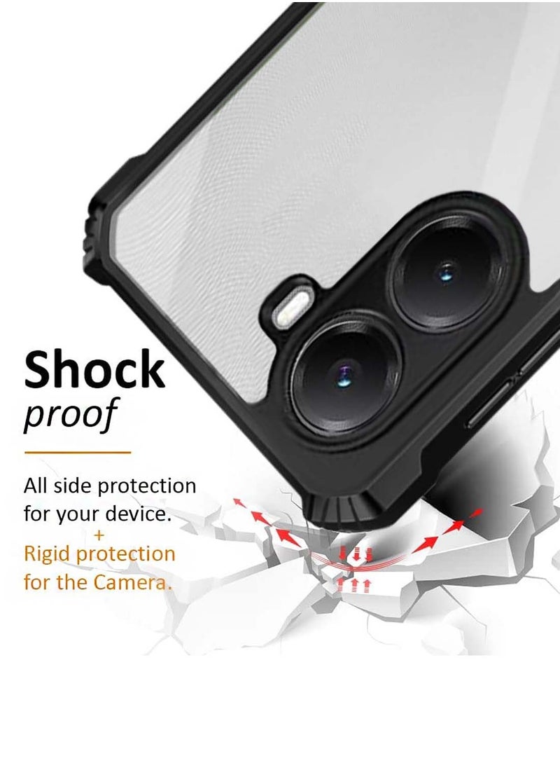 Wtech - Xiaomi Poco X7 Pro 5G 2025 Hybrid TPU Silicone with Raised Armour Bumpers Slim Case Cover - Black - Image 1