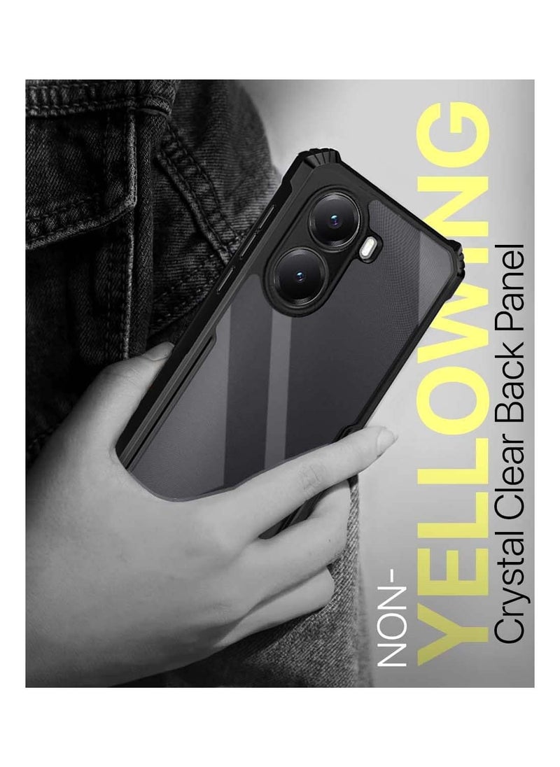 Wtech - Xiaomi Poco X7 Pro 5G 2025 Hybrid TPU Silicone with Raised Armour Bumpers Slim Case Cover - Black - Image 1