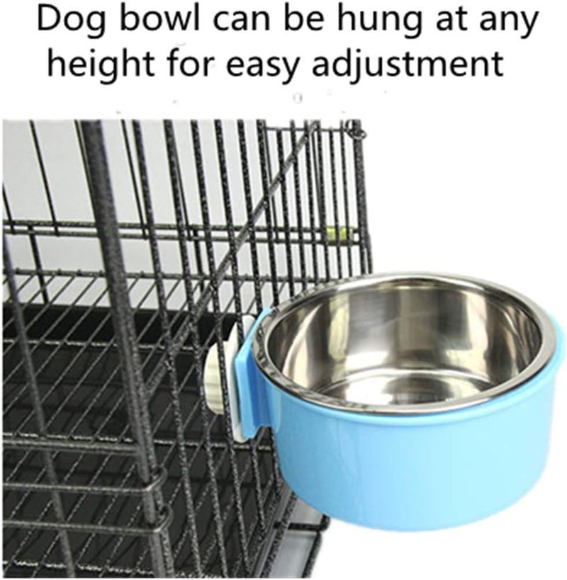 Clover 2-in-one dog water bowl cage, crate type water bowl, stainless steel pet hanging bowl, puppy crate water bowl water dispenser, used for cats and dogs and other small animals (small) - Image 4