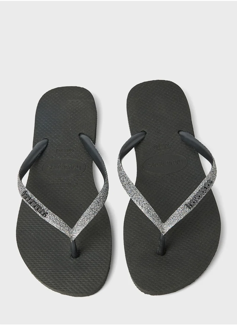 havaianas Slim Glitter Ii Flip Flops