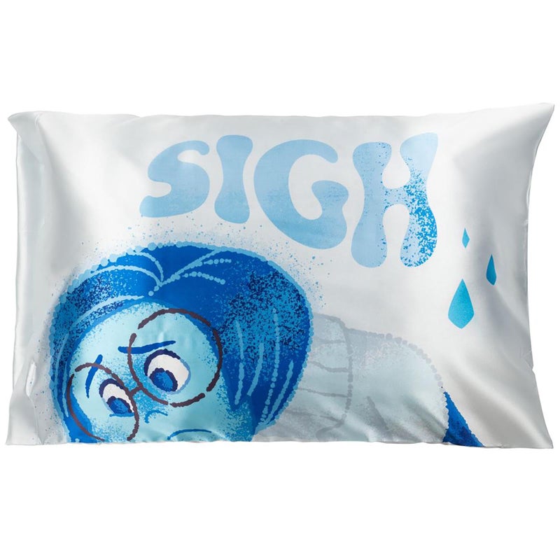 Jay Franco Disney Pixar Inside Out Sadness Satin Pillowcase - Standard Size 20x30 Inch Silky Soft Blue Premium Pillow Cover - Image 1
