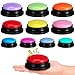 Ovveroche 10 Pieces Recordable Answer Buzzers Button Answer Buzzers Game Show Buzzer Recordable Button Classroom Buzzers Perfect for Study Office Home and Pet Buttons Training Toy Multicolor - Image 2