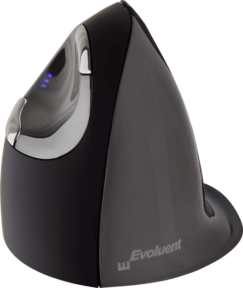 Evoluent Vertical Mouse D Medium (VMDM) - Ergonomic Wired Mouse for Laptop and PC with Jestik Microfiber Cloth - Image 3