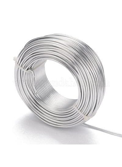 SKALA Skala 65 Feet Silver Aluminum Wire 3 mm Thickness Bendable Metal Craft Wire for Making Dolls Skeleton DIY Crafts Very Flexible To Use 20 Meters  - Image 1