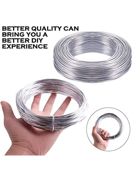 SKALA Skala 65 Feet Silver Aluminum Wire 3 mm Thickness Bendable Metal Craft Wire for Making Dolls Skeleton DIY Crafts Very Flexible To Use 20 Meters  - Image 3