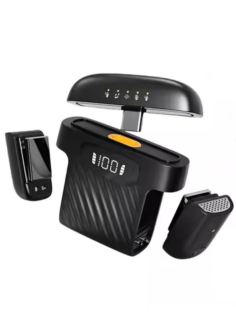 M8 1-to-2 Mini Wireless Lavalier Microphone – Dual Mic Set with Intelligent Noise Cancellation, Built-in Sound Card, Omnidirectional Mic for Live Streaming, YouTube, iPhone, PC, Karaoke, Interviews & Stage Performances  - Image 3