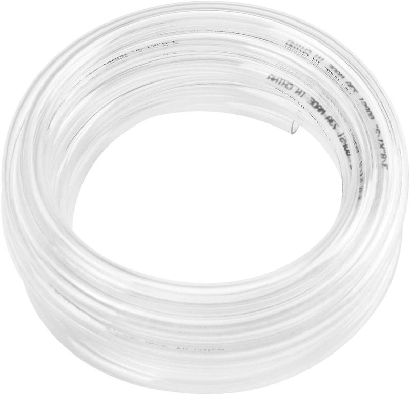Eastrans أنبوب فينيل شفاف بقطر داخلي 1/4 بوصة وقطر خارجي 3/8 بوصة بطول 25 قدمًا، خرطوم PVC هجين مرن، أنبوب بلاستيك خفيف الوزن مقاوم للأشعة فوق البنفسجية والمواد الكيميائية، خالٍ من BPA وغير سام - Image 1